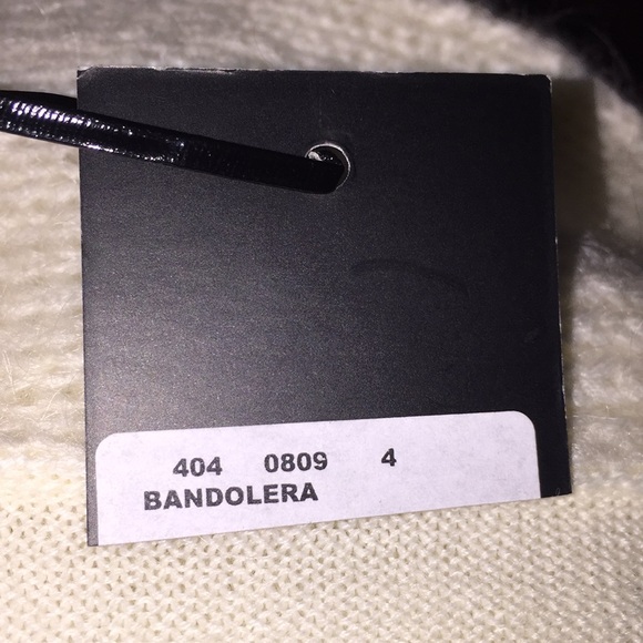 Bandolera Ladies Belted Cardigan Sweater Cream Size 12 - Picture 8 of 11